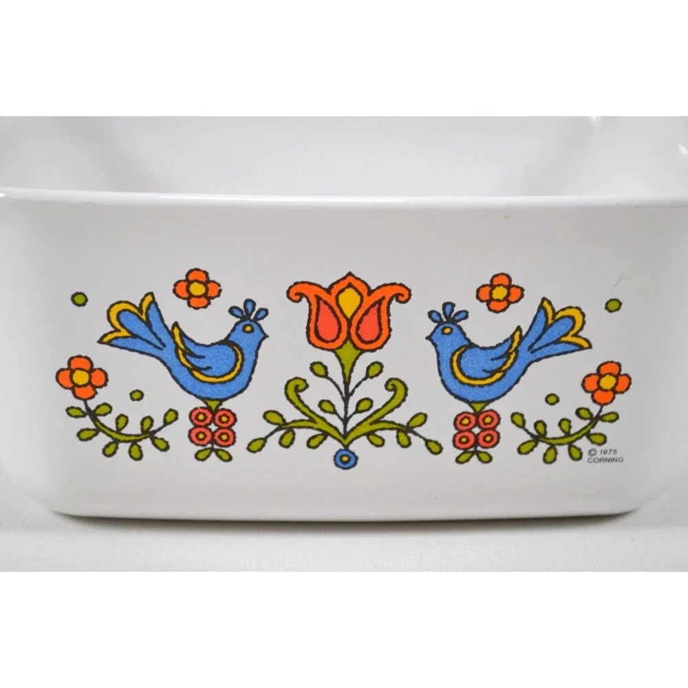 Vtg Corning Ware Casserole Baking Dish Country Festival  P-4-B  NO LID